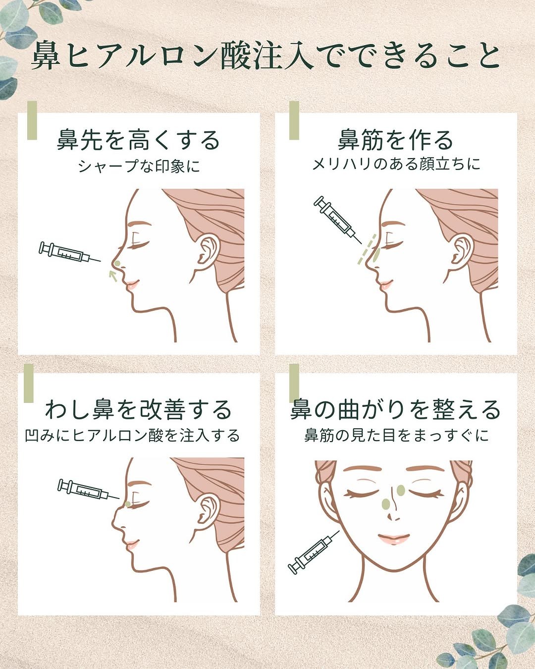What can be done with nasal hyaluronic acid injections