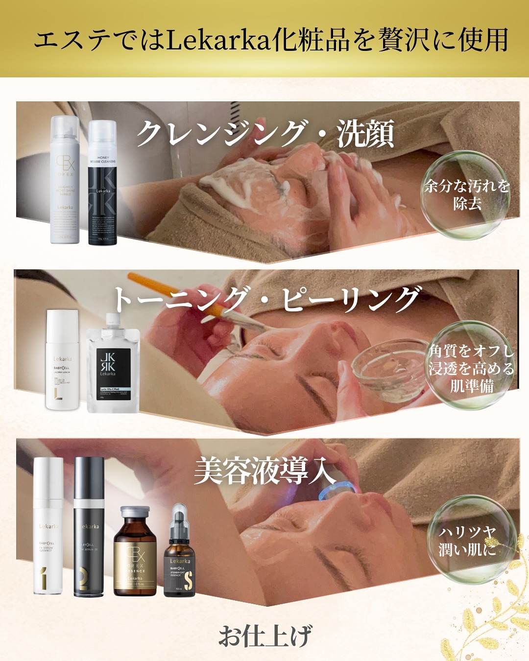Luxurious use of Lekarka cosmetics